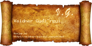 Veidner Györgyi névjegykártya